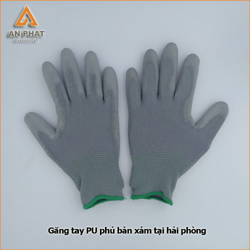 găng tay PU phủ bàn xám dùng trong các công việc đo lường, cắt, mài, khoan, tiện và sử dụng các thiết bị và công cụ chính xác
