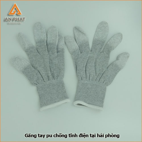 Găng tay phủ pu đầu ngón chống tĩnh điện size S