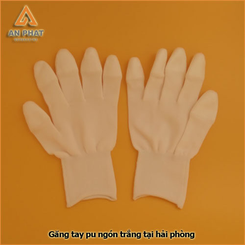 Găng tay PU phủ ngón trắng hàn Quốc Size S