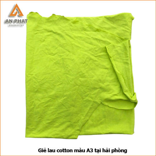 Giẻ lau cotton màu A3 có nguồn gốc vải may công nghiệp, khổ vải to A4 và thấm hút cực tốt