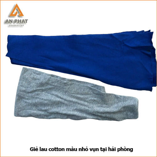 Giẻ lau cotton màu nhỏ dùng lau trong ngành da giầy, lau mực in hoặc để sản xuất các mặt hàng khác