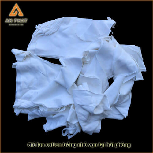 Giẻ lau cotton trắng nhỏ vụn tại hải phòng có có nguồn gốc từ vải may công nghiệp, sạch sẽ