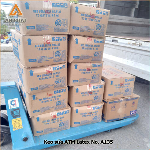 Keo sữa Latex ATM no A135 đóng thùng 12 túi 12kg