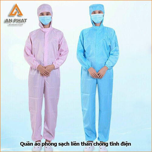 Quần áo chống tĩnh điện toàn thân có mũ