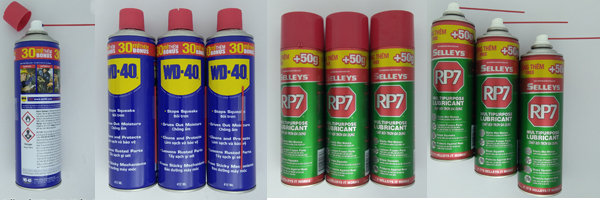 so sánh dầu chống rỉ WD-40 và RP7